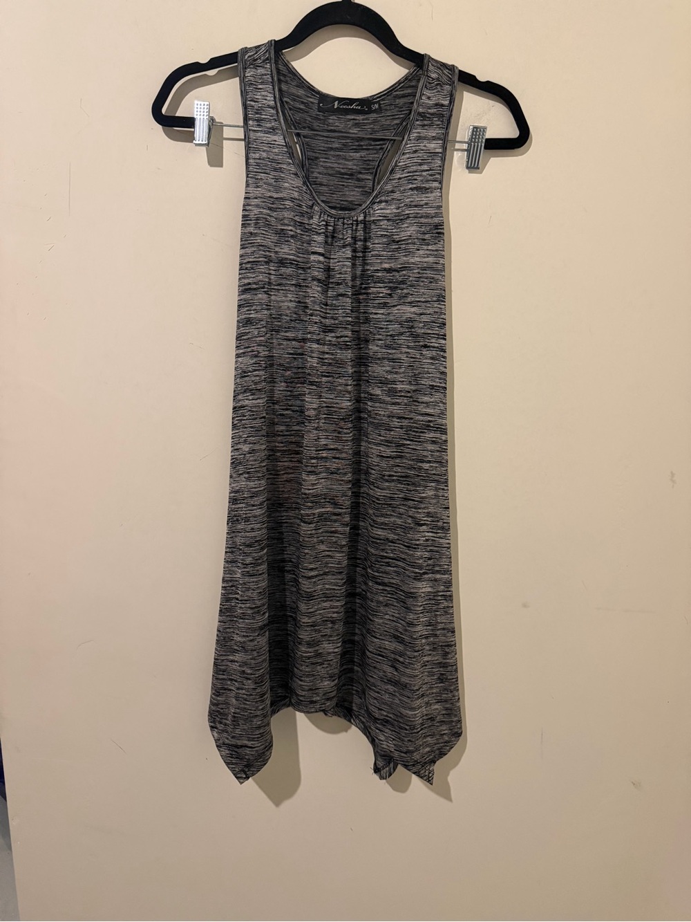 Neesha Gray Space-Dyed Sleeveless Tank Dress Size Small